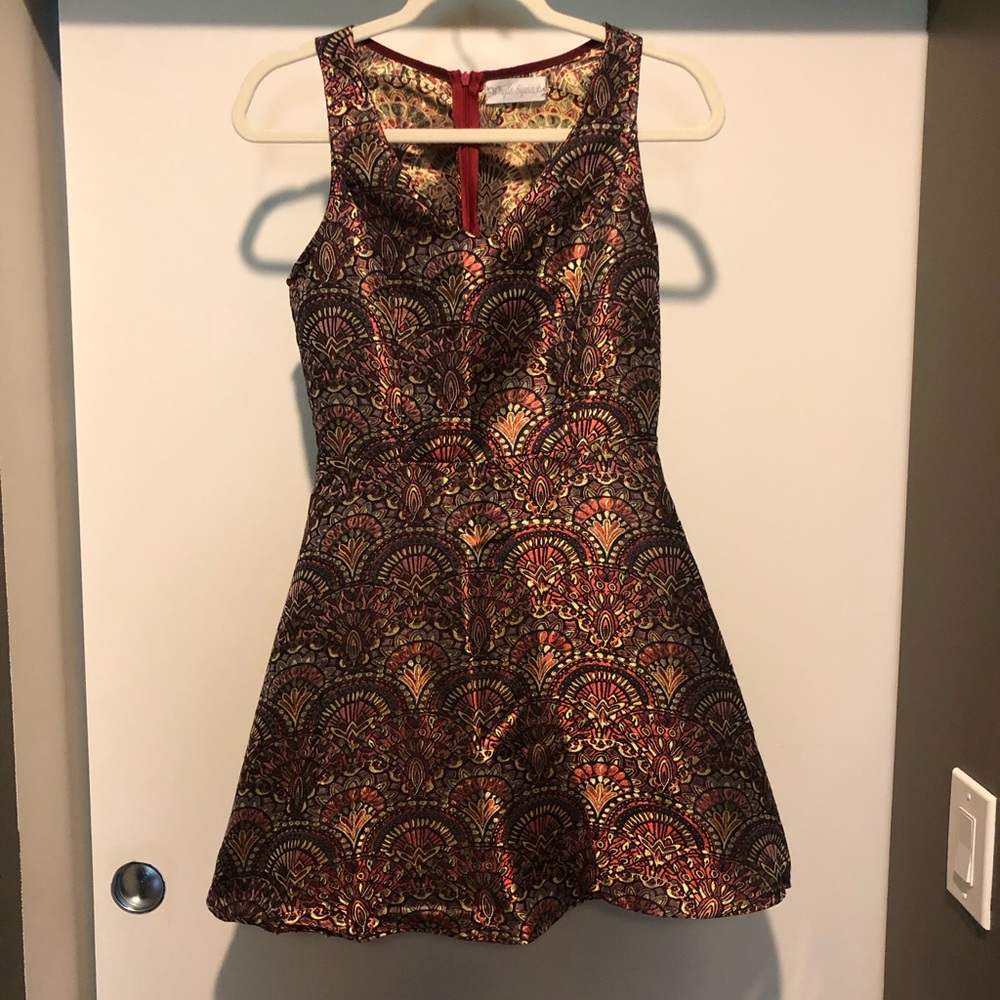 Whyte Eyelash Skaterskirt Mini Dress